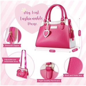 Girl's Stylish Pink Playpurse & Wallet